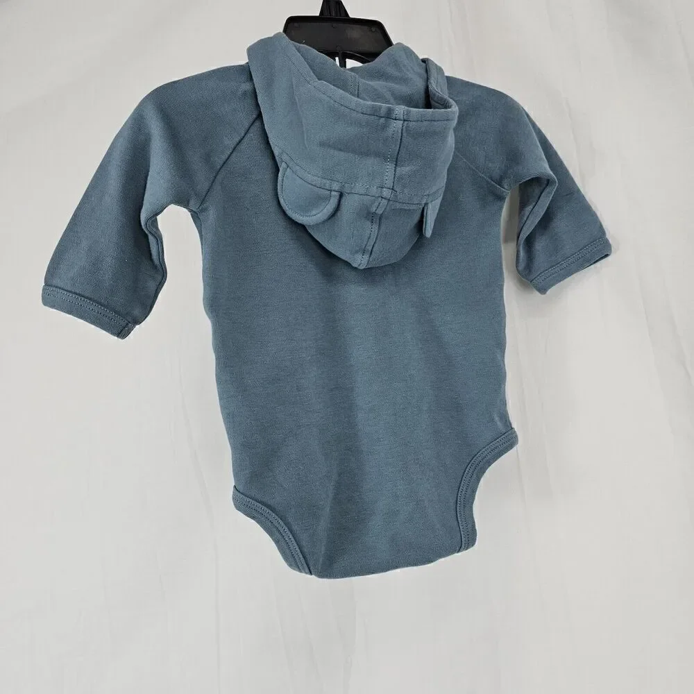 Kate Quinn Blue Baby Boys Size 3-6 Months Bubble Hooded With Ears